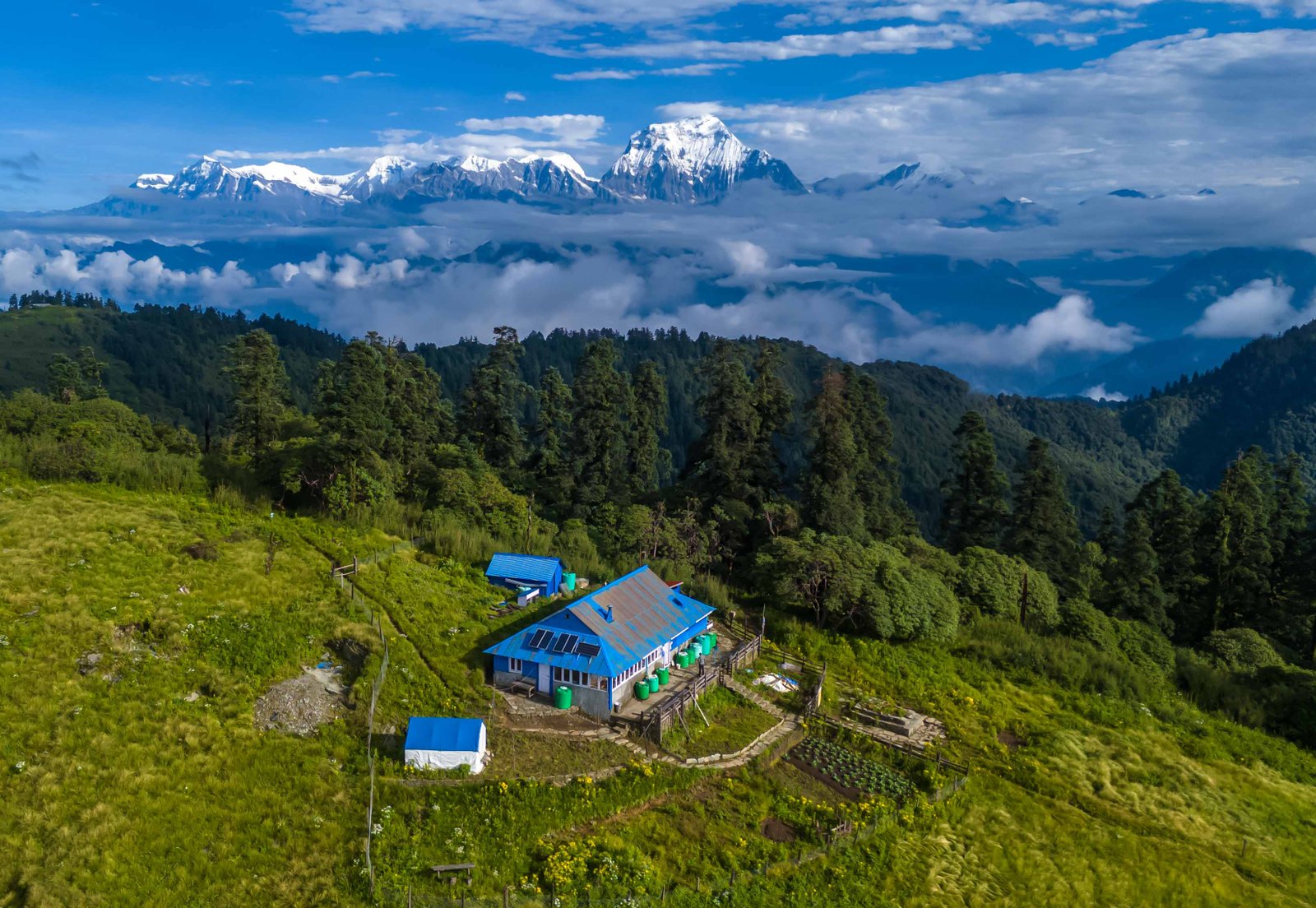 Dhaulagiri range from Kokhe Danda after the monsoon