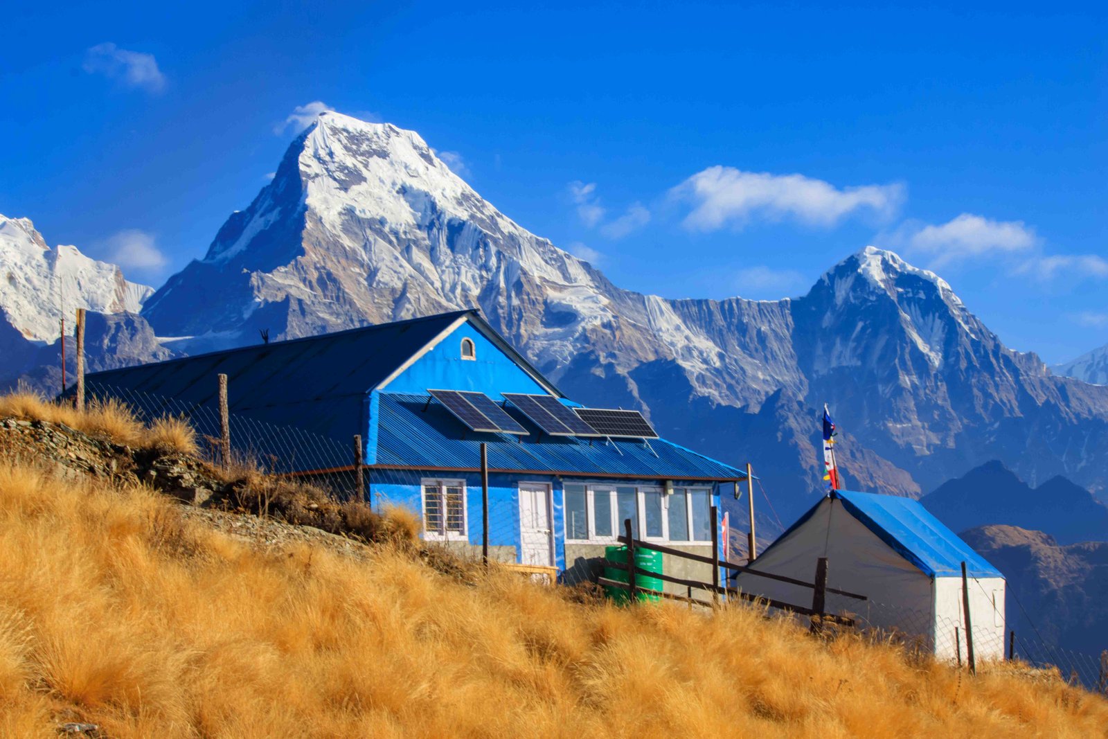 Teahouse on the ridge at Kokhe Danda in Parbat District, Nepal