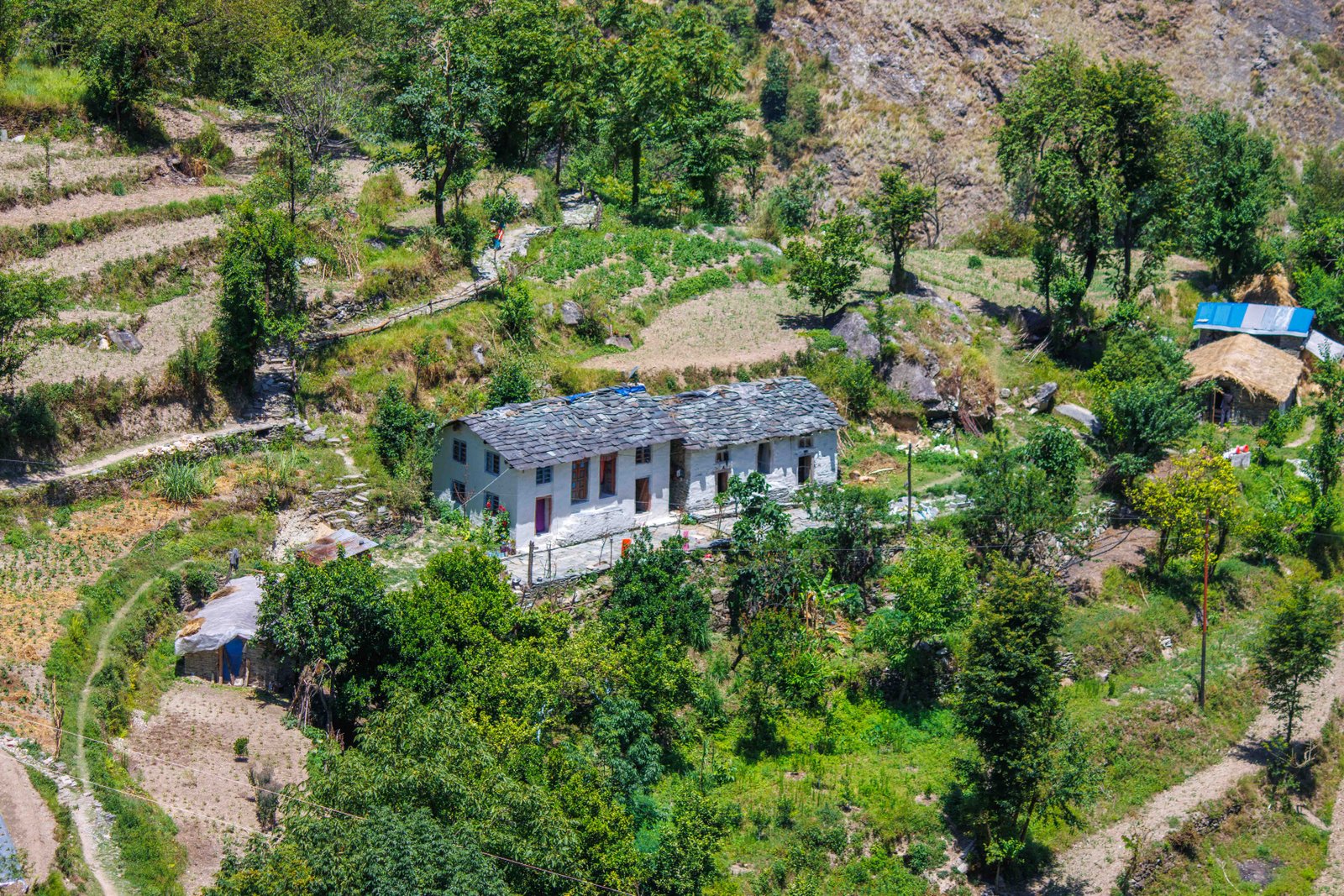 Traditional village house along the Api Himal trek